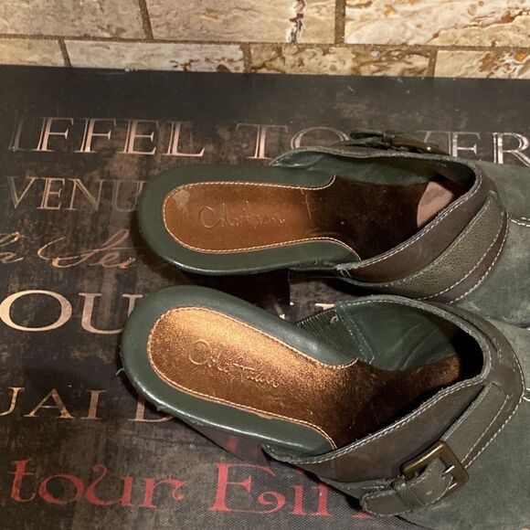 Cole Haan Suede Buckle Clogs 7 - Picture 3 of 10